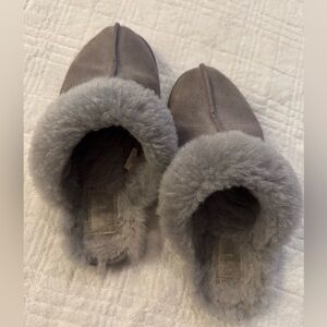 UGG Gray Shearling Slippers